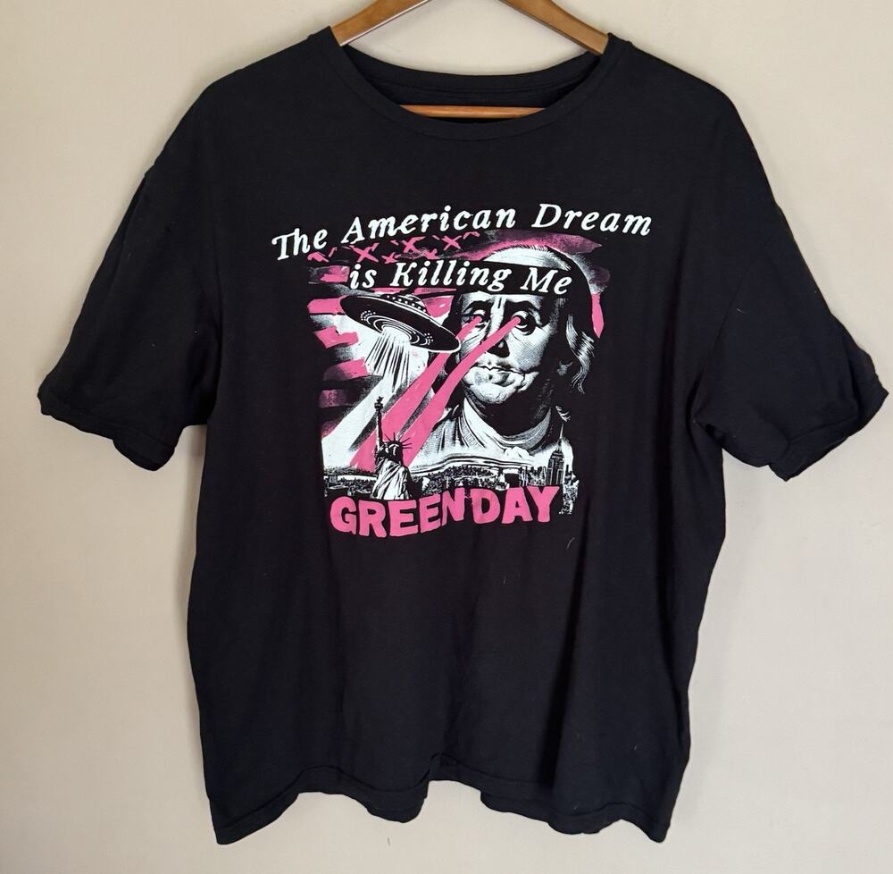 Green Day “American Dream Is Killing Me” Black T-Shirt XL